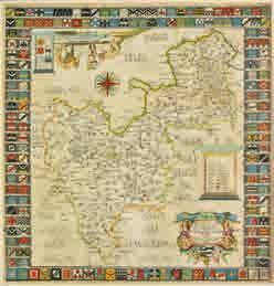 Montgomery..., toned overall and framed and glazed The maps are numbers 19, 39, 53 & 44 respectively. (4) 200-300 225* Oxfordshire.