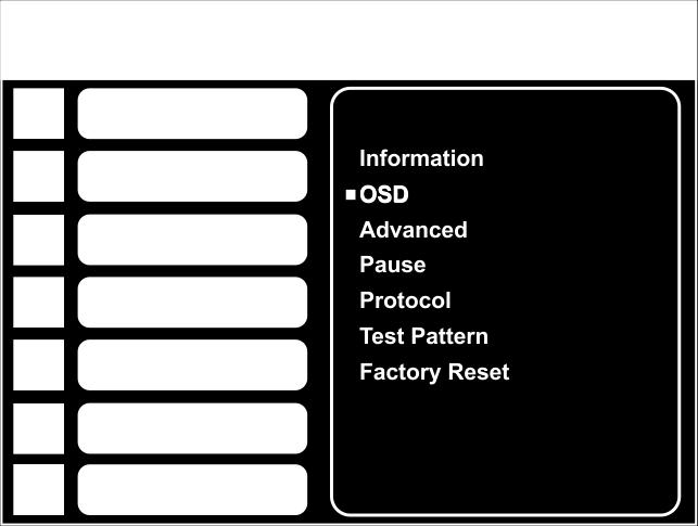 6.8 The Miscellaneous Menu Figure 29: Misc Menu Setting Information OSD Advanced Function Displays the selected input, input resolution and frequency, the output resolution, firmware versions and IP