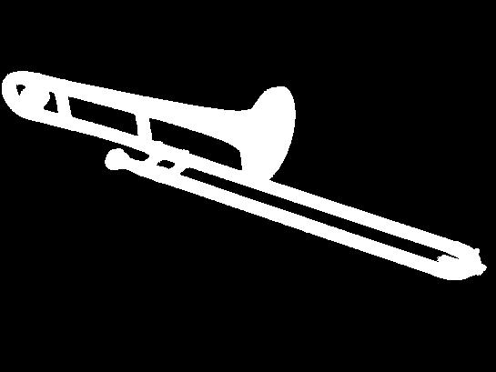 The trombone has no buttons or valves, but changes pitch by changing the position of a slide. The trombone has a strong, but mellow sound.