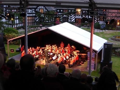 GAWSWORTH HALL Following the return from our summer break the band appeared in concert at Gawsworth Hall.