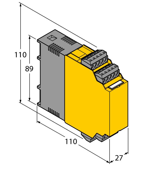 material: Polypropylene IM33-11EX-HI 7506443 Isolating transducers; 1-port; power supply