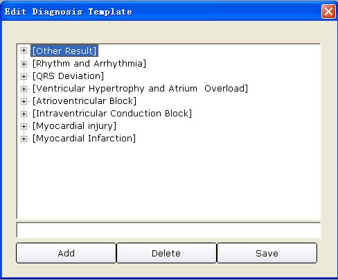 the main screen (Figure 6-1), and then the Edit Diagnosis Template window appears. 1.