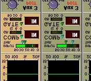 When expanded, the Dynamics Module appears across the bottom of the screen, and its settings are changed using the corresponding controls below the display.