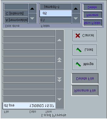 Chapter 4 4.2.8 Managing Presets... Presets (Channel, EQ and Dynamics) can be loaded and saved in any file ending with.pre.