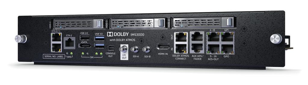 Imaging DOLBY INTEGRATED MEDIA SERVER IMS3000 Image and Audio Server in One Save money and deliver an experience your guests will love.