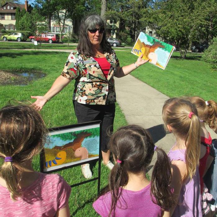 Storytimes continued to grow outside the Library as well, with the expansion of the successful StoryWalk series at Vattmann Park.