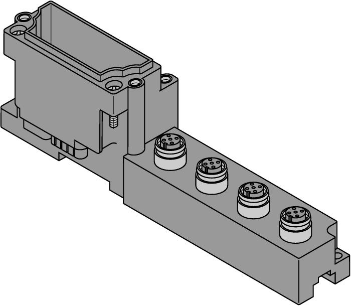 Compatible base modules Ölçekli çizim Type Pin configuration BL67-B-4M12 6827187 4 x M12, 5-pole, female, A-coded Tel ataması Comments Matching connector with Pt1000 probe for cold junction
