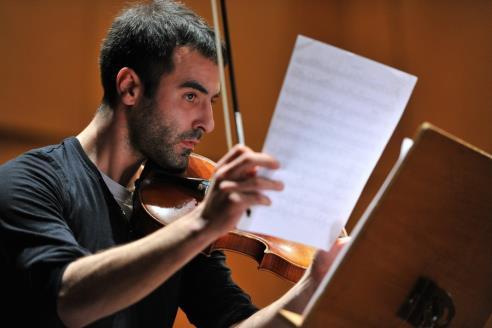 Giorgos Panagiotidis, violin He was born in Drama Greece in 1982 and started violin lessons with his father at the age of 5.
