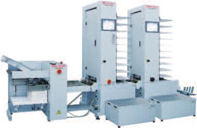 SAC-150, SPF-200L, SPF-20, Bypass Stacker Paper Jogger for Right Side Delivery PJ-77R Connected between the collating and bookletmaking systems, the serves