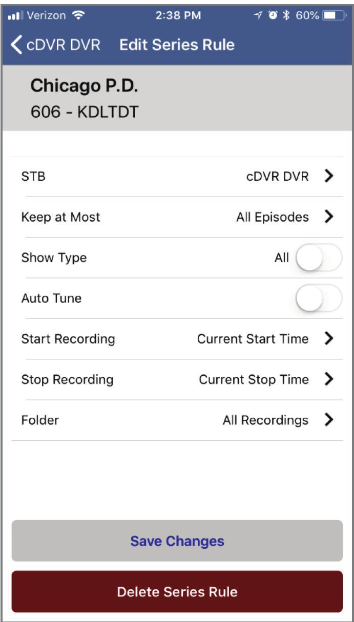 When you select a recording, a Program Details window (Figure 17) will appear with the program description, the air date and time, and the channel number the program will be aired on.