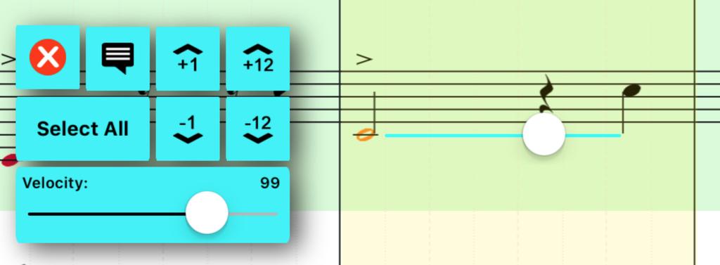 Editing a single note YouCompose User Manual Tap and directly move a note will change any note s position or pitch.