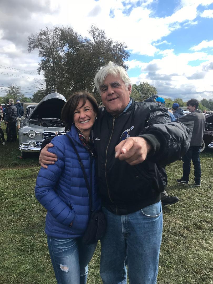 The Hershey Car Show 2018 At this years Hersey Show Debbie Deziel ran into Jay Leno. Guy Livolsi was camera ready! He took this great picture. I just finished telling Jay Leno that I love his show!