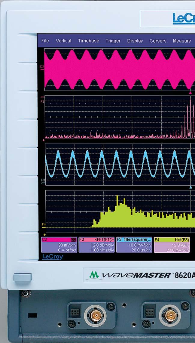 Familiar Controls for Ease of Use The WaveMaster 8000A Series oscilloscope s user interface is designed to be familiar, intuitive, and efficient.