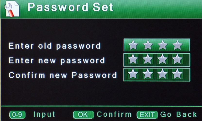 2. ADVANCED FUNCTIONS WITH THE PVR 2.8.2 Password Set a.