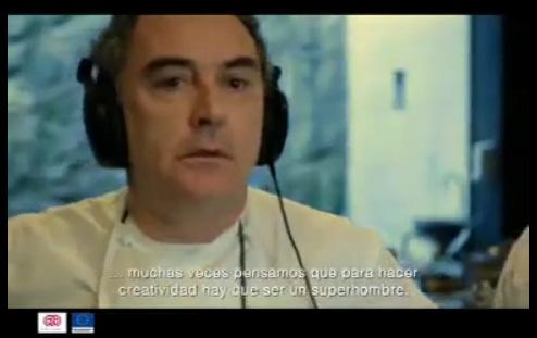 As modalidades das mensaxes publicitarias arredor da discapacidade A reportaxe Discapacitados por un día, de trinta minutos de duración, presenta a tres personaxes famosos Ferran Adrià laureado Chef,