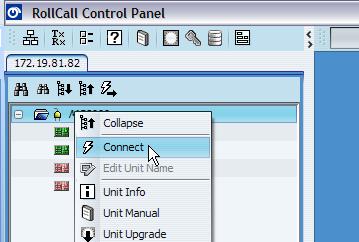 Operation Using the RollCall Control Panel 9.