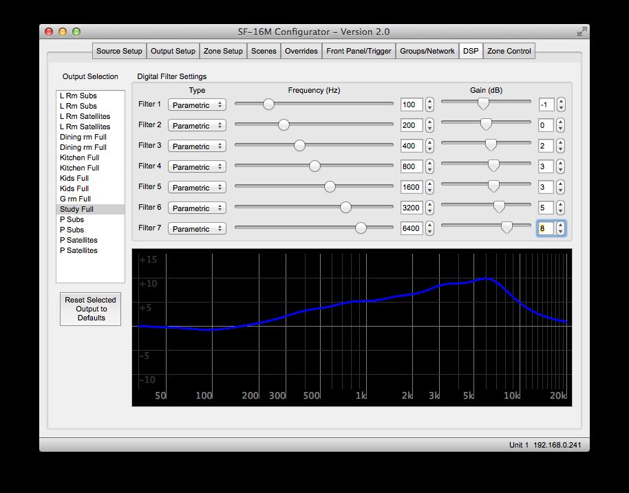 installation. Select a Zone, choose a Source, and adjust Volume, Treble, Bass, Mute and Loudness.