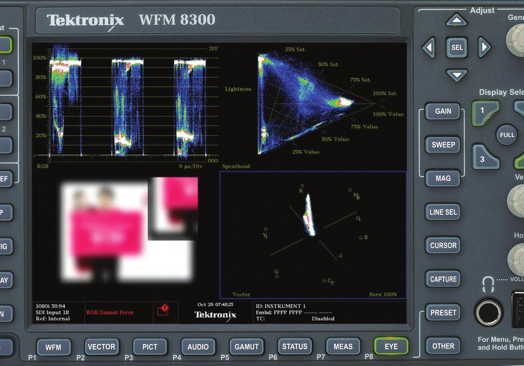 Spearhead Display The Tektronix color tool set has always been about allowing the user to