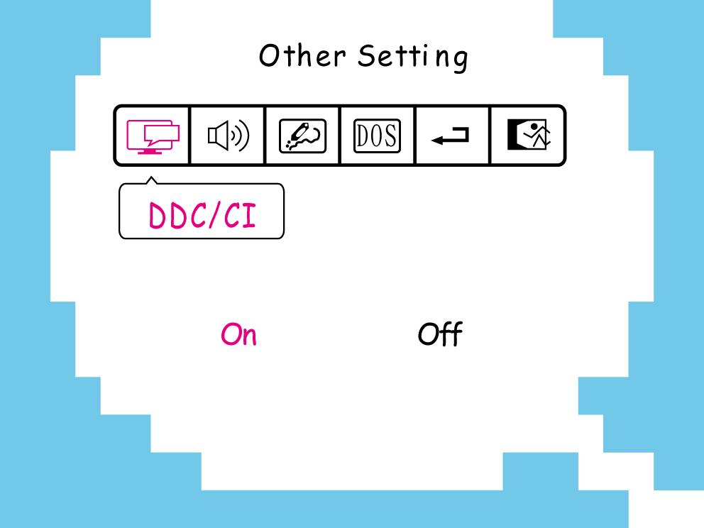 OSD Color Language Exit Select the OSD Color setting option to adjust the color of the OSD. Enter the option and adjust the level. Select the Language option to change the language of the OSD.
