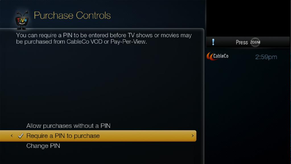 4. PURCHASE CONTROLS continued Step 2: Use the buttons and