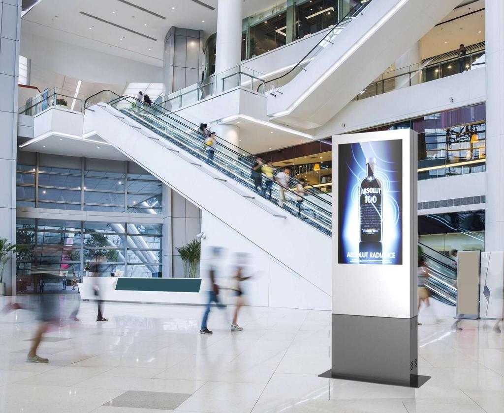 Simple and clean lines give an incredibly modern and slim aspect to the kiosk.