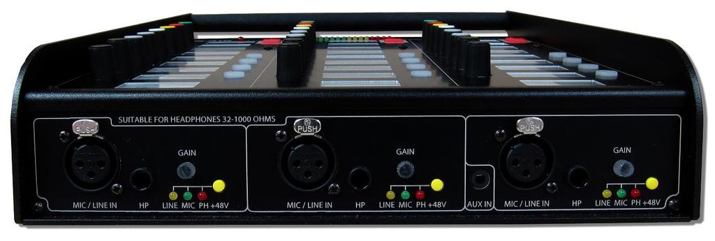 Front Panel 8. Microphone Input 8. Microphone Input This standard 3 pin XLR is the input of the commentators microphone. It can also be set to accept a line level input by using the input type button.