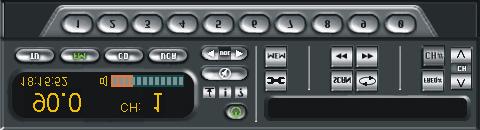 Chapter 8 FM Radio FM Radio button The FM Radio Control Panel The FM Radio Control Panel provides button controls for selecting FM radio stations, adjusting volume, scanning radio frequencies and