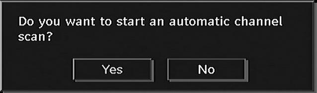 To cancel, press BLUE button. The following menu will be displayed during the automatic tuning: After APS is nalized, the programme table will appear on the screen.