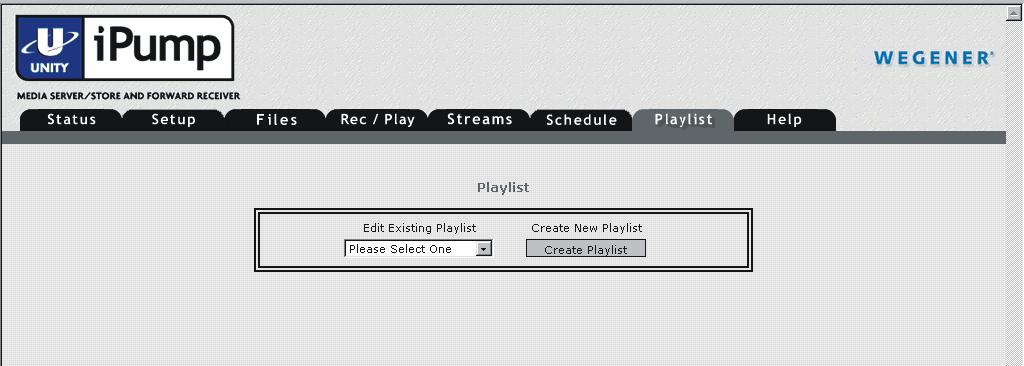 Playlist Management With ipump playlists, you can set up and play a stored sequence of programs without