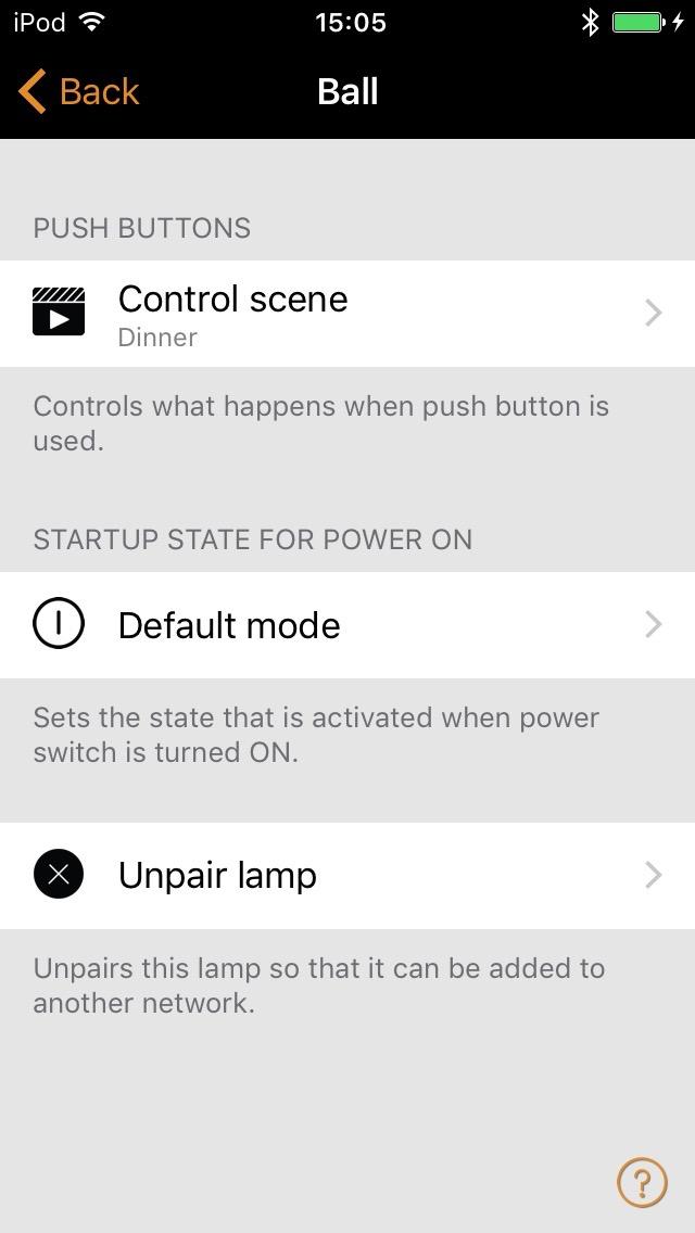 27 of 28 Cycle through modes If you have set different modes for the luminaire with Casambi app you can assign the push button to control them.