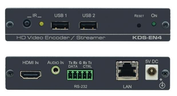 CORE COMPONENTS KRAMER KDS-EN4/DEC4 AV OVER IP STREAMING KDS-EN4/DEC4 is an H.264 encoder/decoder for HDMI signals up to 1920x1080p60.