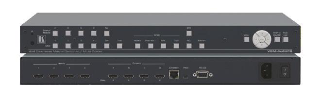 KRAMER VSM-4X4HFS MATRIX SWITCHER / MULTI-SCALER Kramer VSM-4x4HFS is a seamless matrix switcher that can also be used as a 2x2 video wall driver or dual and quad multi-viewers.