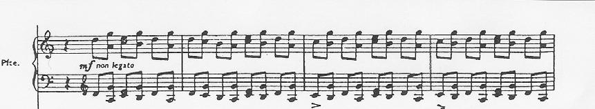 16 Voorbeeld 2-5: Copland, Appalachian Spring, mate 49-51 van klavierparty. 2.3.5 Pantonaliteit Cope (1976:237) beweer dat pantonaliteit die insluiting van alle tonaliteite is.