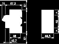 6 A Dimension GV2ME (1) Maximum X1 Electrical