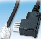 45466 Modem connection lead TAE N plug <-> RJ11 plug - Fax/modem connection lead - Suitable for all commercially available modems - Signal return In TAE plug