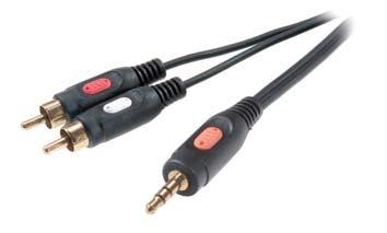 41027 Y adapter RCA / 2 x RCA RCA plug <-> 2 x RCA sockets - For joining two RCA connections to an RCA socket 5/09 G-N 1.5 m ctn qty. 5 EDP-No. 41029 RCA Connection 2 x RCA plugs <-> plug 3.