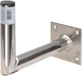 30 cm; tube diameter 5 cm - For securing of off-set parabolic aerials STM WH35 1 piece ctn qty. 1 EDP-No. 13493 Aluminium wall mounting TÜV ITI-tested - Wall separation approx.