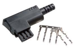 45143 Telephone plug, TAE-F - For the plug connection of telephones to TAE F connection sockets - Easily changeable lead contacts - Firmly seated contact pins - 6 pin telephone connection plug 4