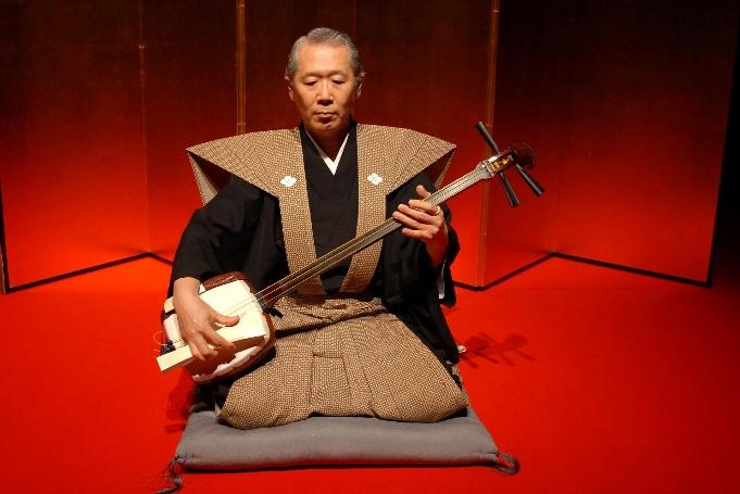 The piece BUNRAKU uses the cello to depict the sounds of shamisen and the narrators voice.