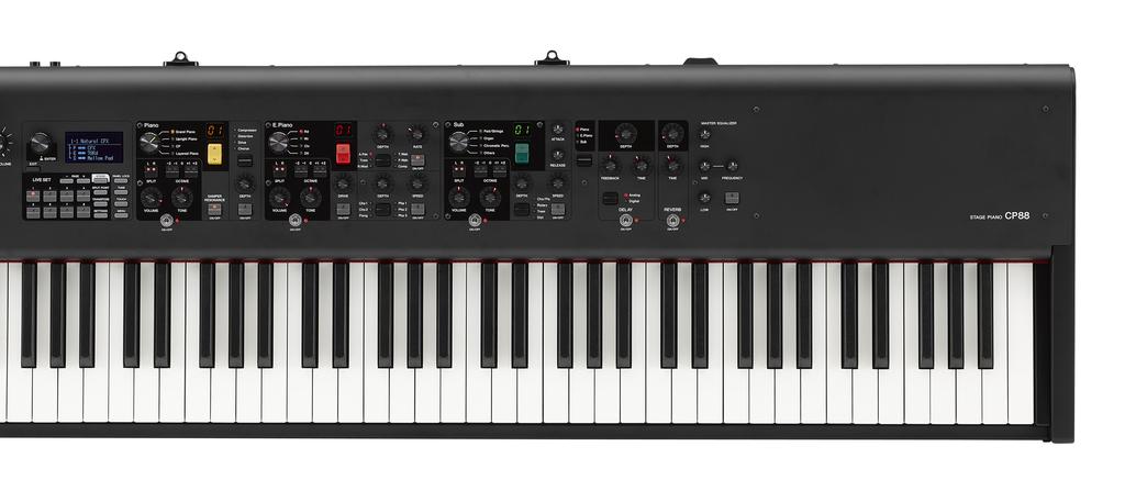 MUSIC PRODUCTION GUIDE 01 2019 For the gigging keyboardist, CP73 features a newly designed 73-key E-to-E (like bass and guitar) balanced action for playing a wide variety of