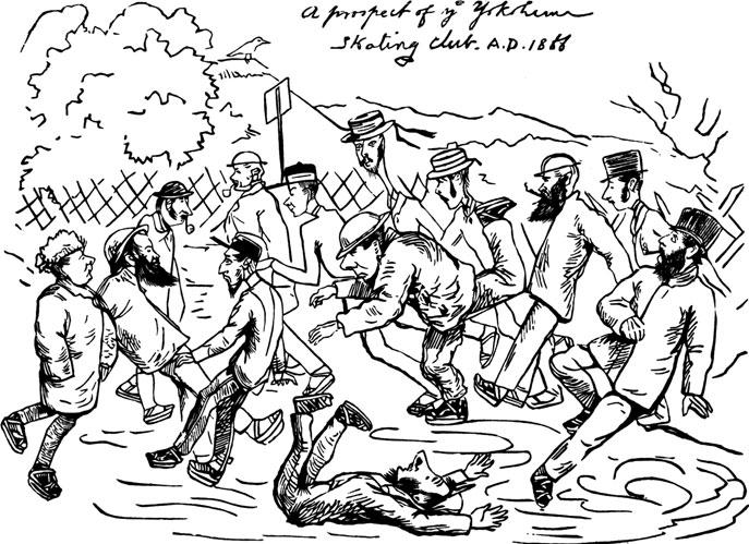 Punch Pictures : Localising Punch in Meiji Japan 317 Fig. 6 This spoof of local sporting activity in Yokohama is typical of the cartoons in Japan Punch.