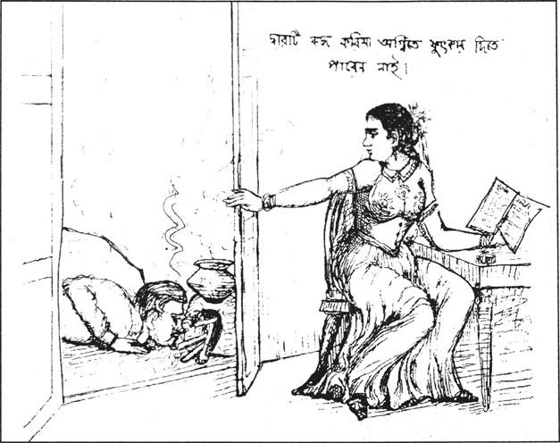 62 P. Mitter Fig. 3 The wife: Can t you close the door while blowing the fire? Basantak, vol. 2, issue 9 (1875) (Cited in: Caṅḋī Lāhiṛī, ed.
