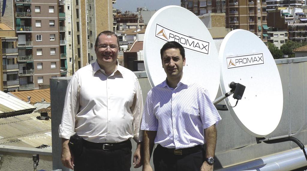 Where does PROMAX hide their satellite antennas? On the roof of course!