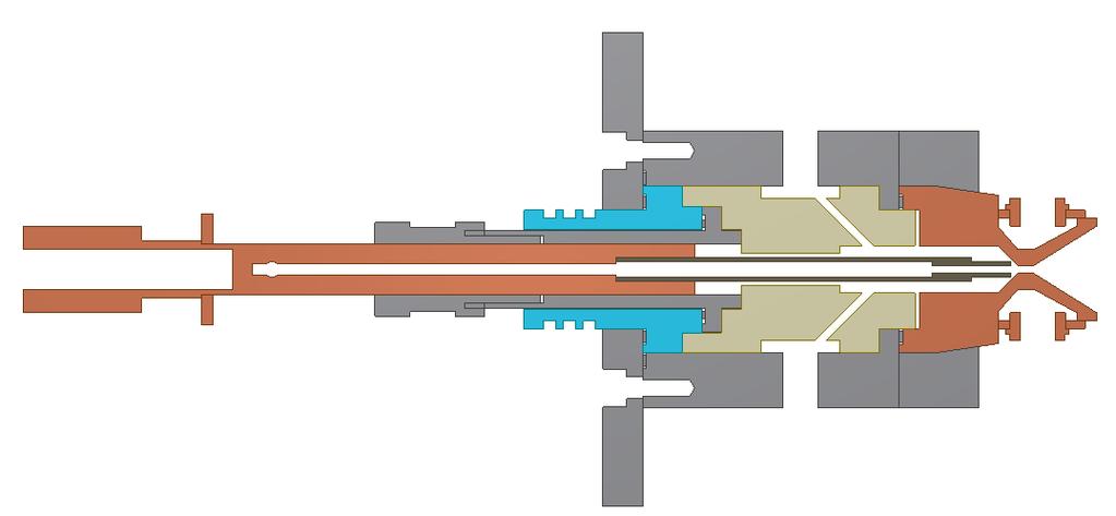 Figure 1 and 2 show the cross section of the 15 kw-class DC arcjet used in this study. The anode is made of copper, which has convergent, constrictor and divergent nozzle part.