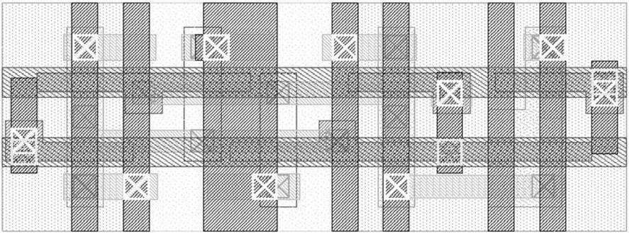 MORITA et al.: AREA OPTIMIZATION IN 6T AND 8T SRAM CELLS 1951 Fig. 6 A schematic of a 10T cell [9]. Fig. 5 A schematic and layout of an 8T SRAM cell designed by thesameruleasfig.2.