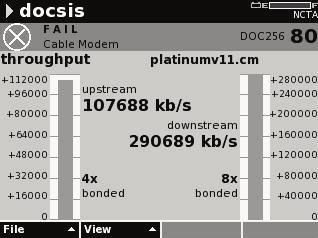 DOCSIS IP Test The DSAM performs IP tests, including packet loss, throughput, and ping, over the DOCSIS layer.