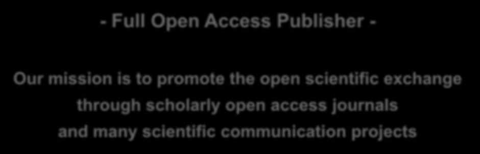 scholarly open access journals and many