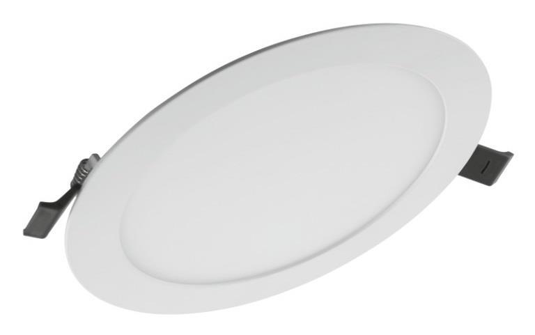 LEDVANCE Downlight Slim Alu Your top 5 bestseller reasons Very slim aluminum housing with only 23 mm built-in height to serve low installation depths Homogenous light distribution due