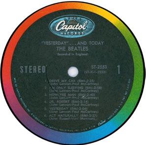 stereo in unusual print; glossy label