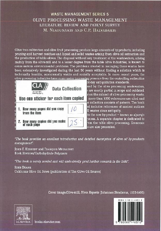 Data Label, with ISBN (book) Front